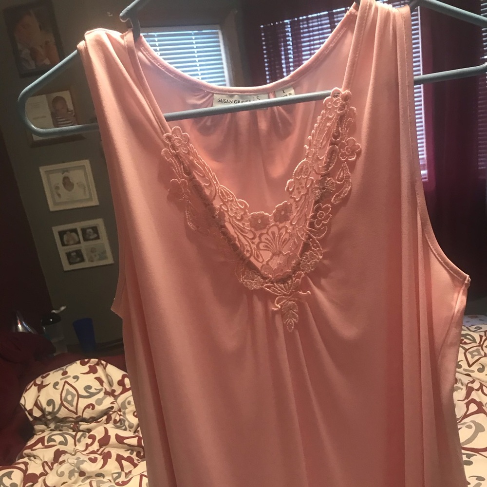 Susan Graver light pink top